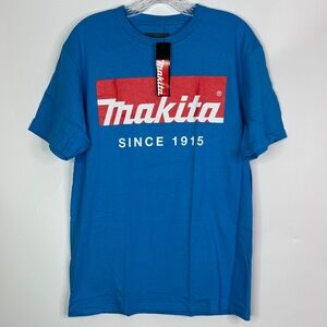 Makita Graphic Print Blue Tshirt Medium NWT